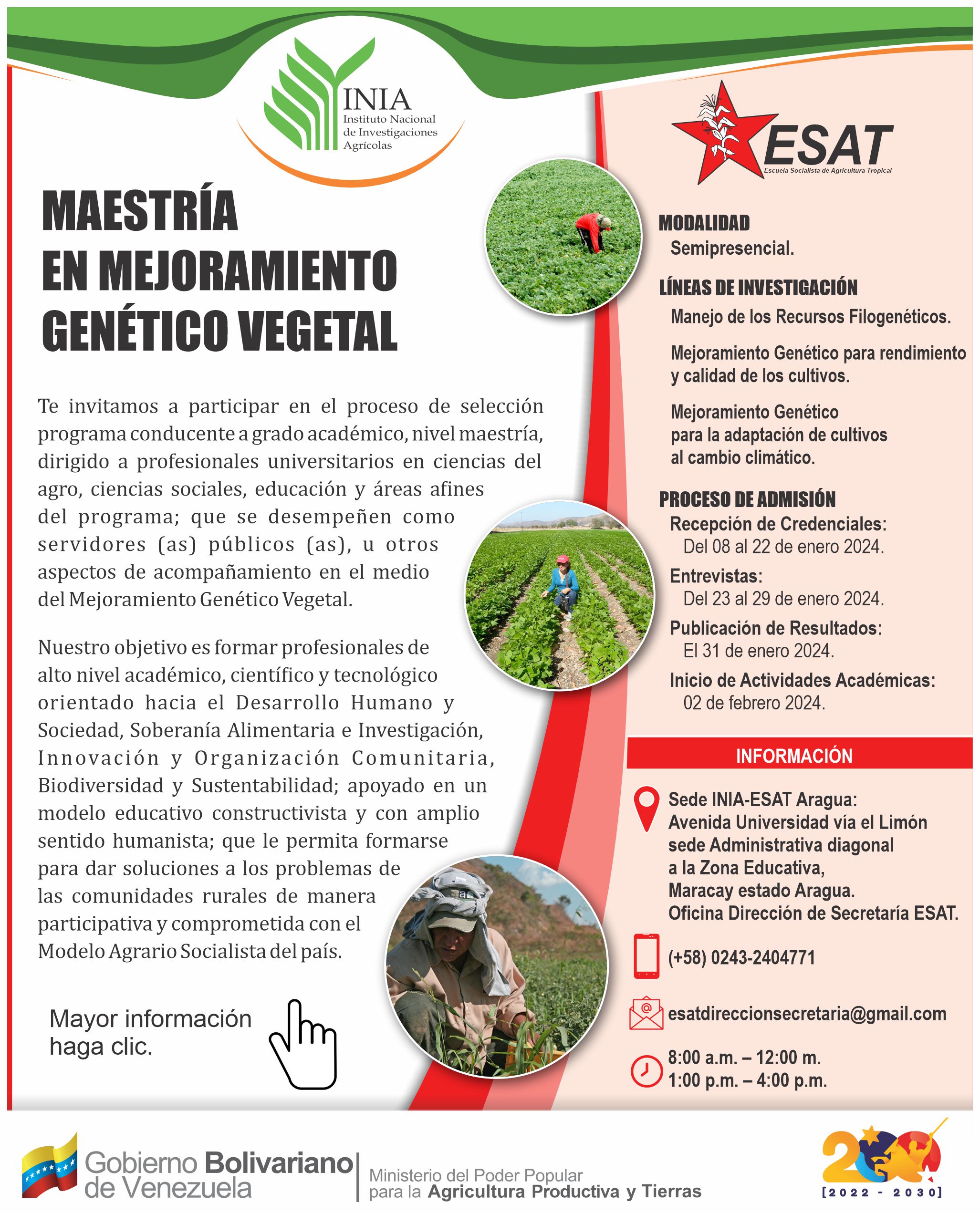 Afiche Maestría en Mejoramiento Genético Vegetal